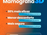Mamografia 3D: precisão e cuidado pra saúde da mulher.
